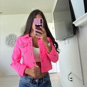 Hollister Neon Pink Jean jacket